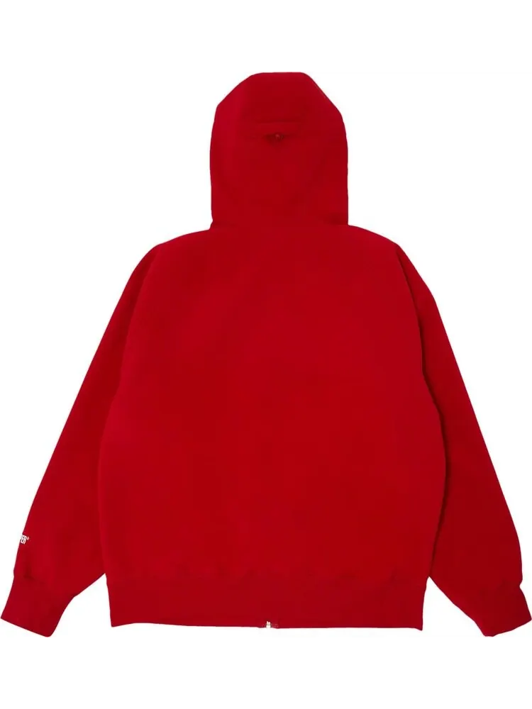 Толстовка Supreme x WINDSTOPPER Zip Up Hooded Sweatshirt 'Red' — изображение 2 из 3, красный