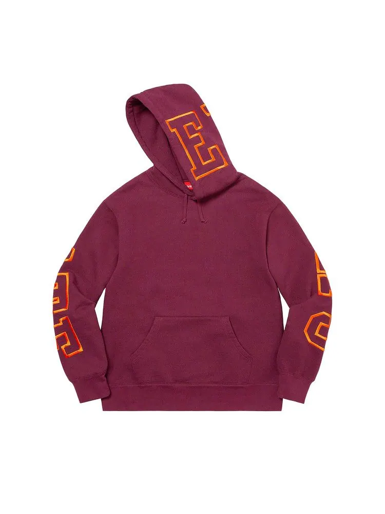 Худи Supreme State Hooded Sweatshirt 'Burgundy' — изображение 1 из 2, красный