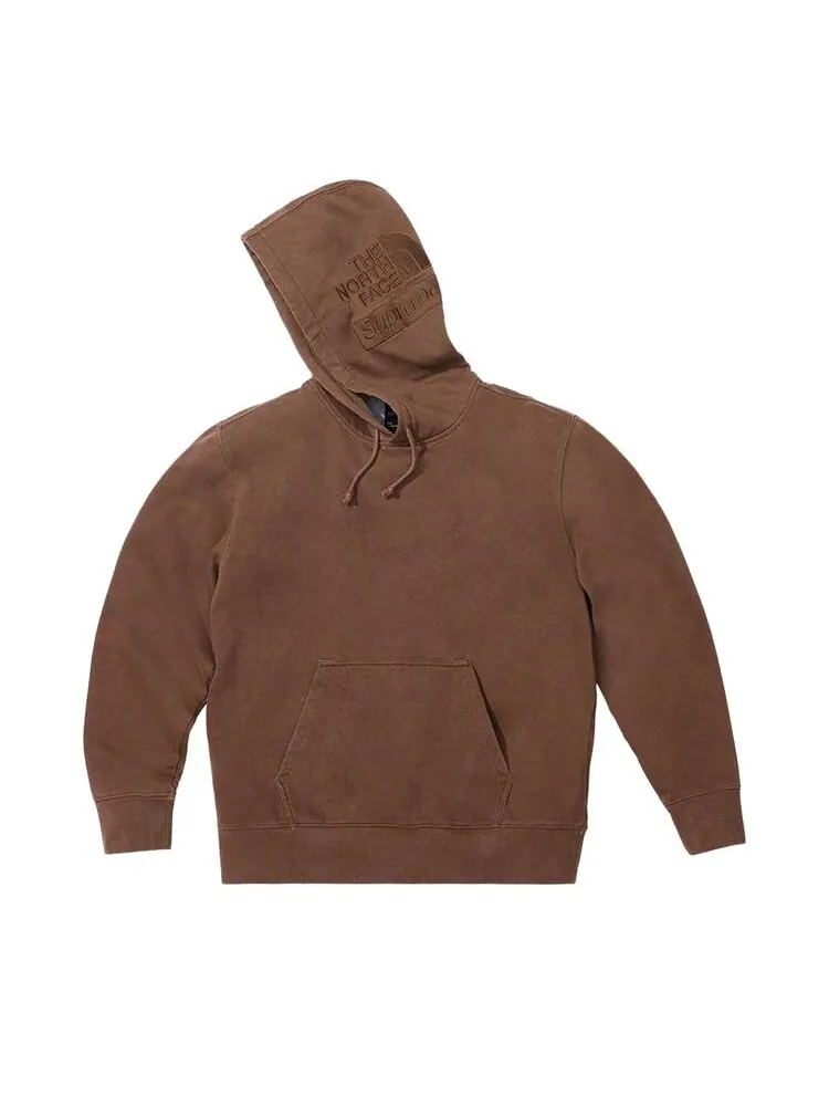 Толстовка Supreme x The North Face Pigment Printed Hooded Sweatshirt Brown — изображение 1 из 1, коричневый