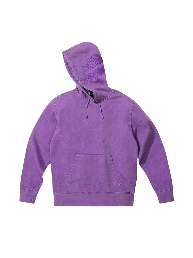 Толстовка Supreme x The North Face Pigment Printed Hooded Sweatshirt Purple — изображение 1 из 1, фиолетовый