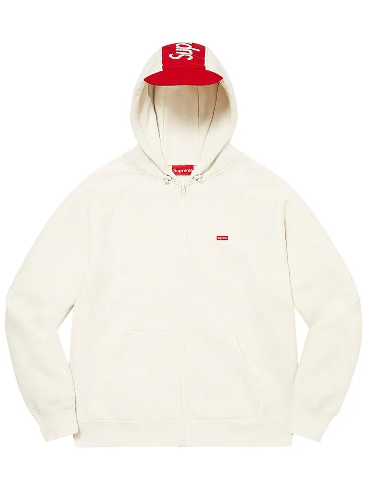 Толстовка Supreme Brim Zip Up Hooded Sweatshirt 'Stone' — изображение 1 из 2, серый