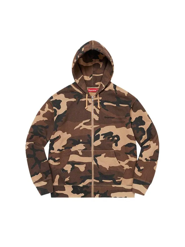 Толстовка Supreme Lakshmi Zip Up Hooded Sweatshirt — изображение 1 из 2, коричневый