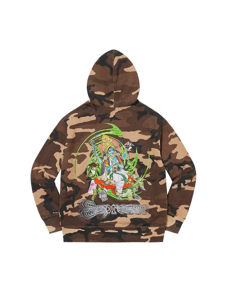 Толстовка Supreme Lakshmi Zip Up Hooded Sweatshirt — изображение 2 из 2, коричневый