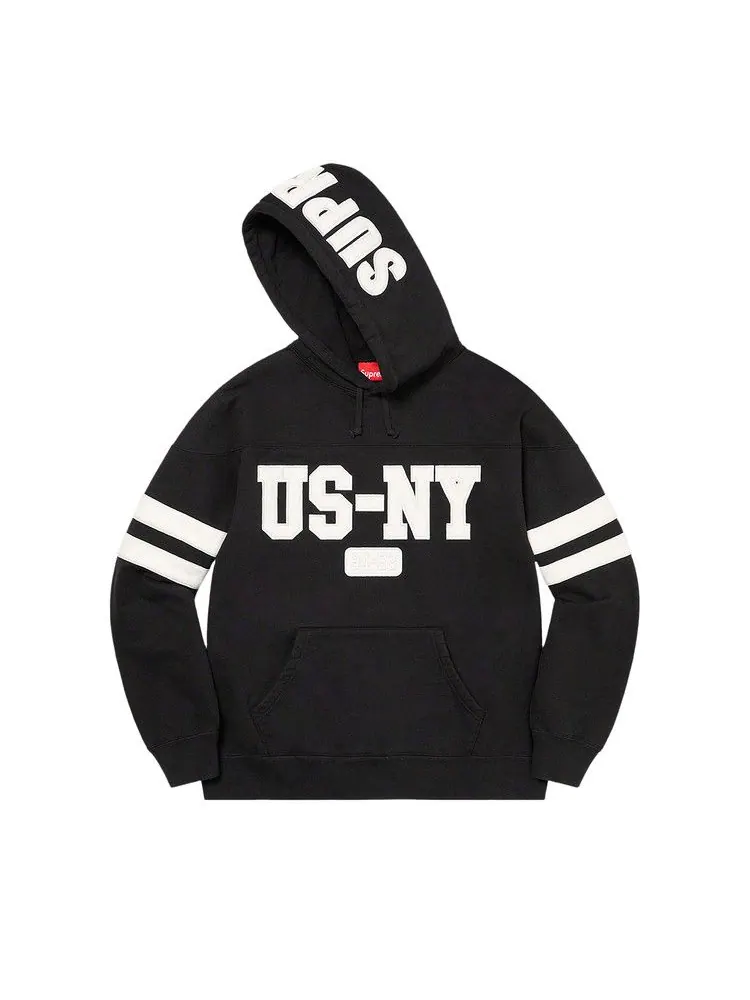 Толстовка Supreme US-NY Hooded Sweatshirt — изображение 1 из 2, черный