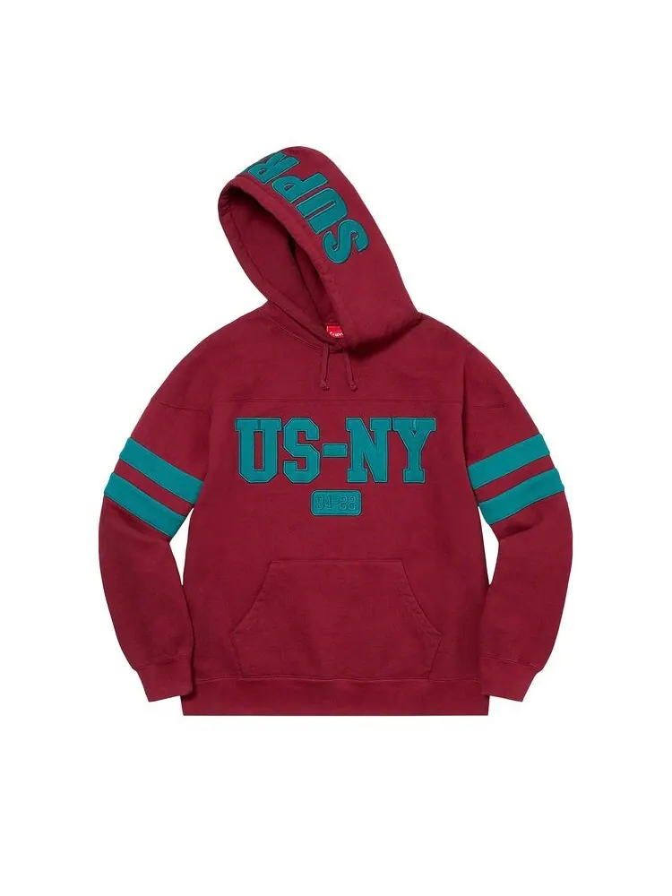 Толстовка Supreme US-NY Hooded Sweatshirt Cardinal — изображение 1 из 2, красный
