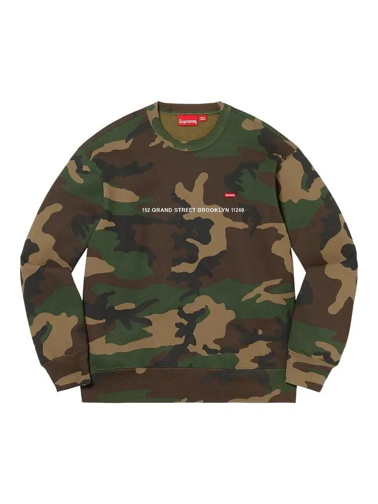 Толстовка Supreme Small Box Shop Crewneck - Brooklyn Camo — изображение 1 из 1, камуфляж