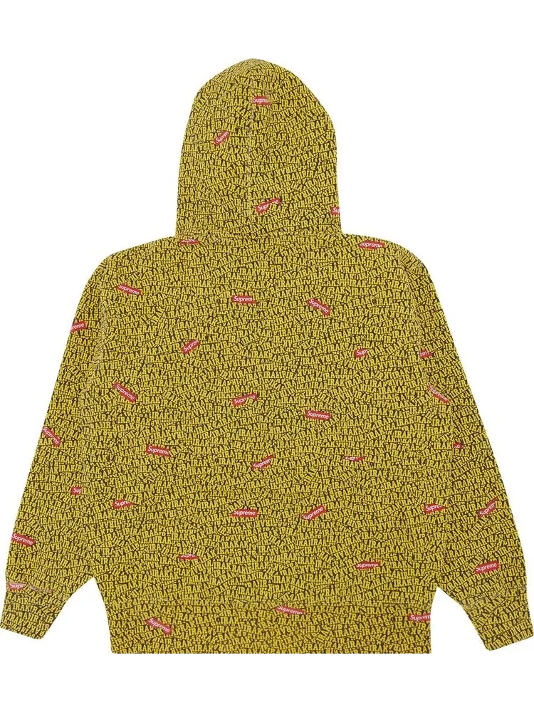 Толстовка Supreme x IRAK Zip Up Hooded Sweatshirt 'Yellow' — изображение 2 из 3, желтый