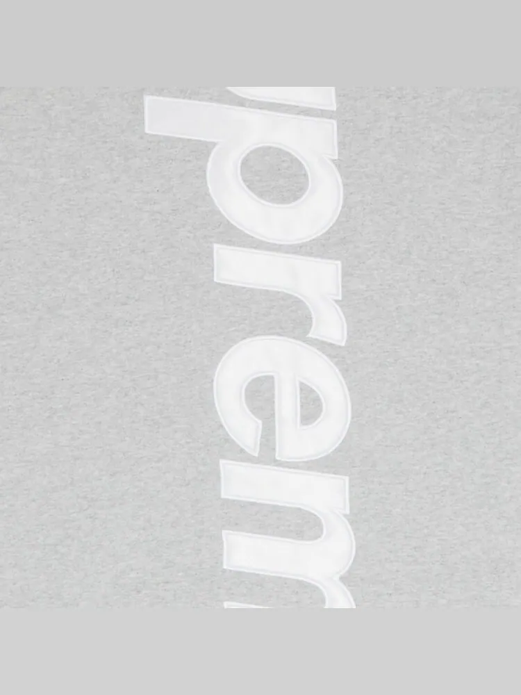 Толстовка Supreme Satin Appliqu Hooded Sweatshirt 'Heather Grey' — изображение 3 из 3, серый