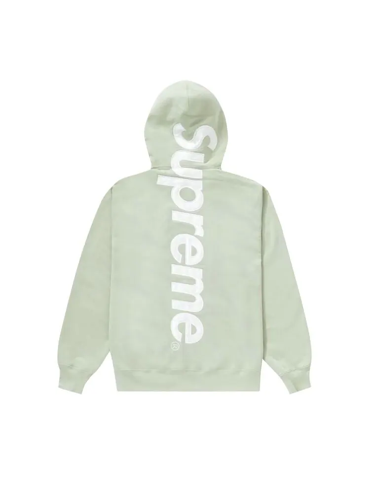 Толстовка Supreme Satin Appliqué Hooded Sweatshirt Mint — изображение 2 из 2, мята