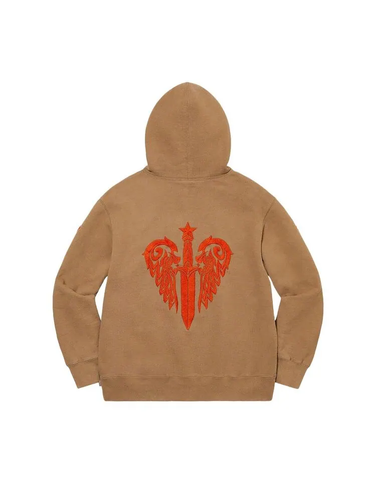 Толстовка Supreme x The Great China Wall Sword Hooded Sweatshirt Dark Khaki — изображение 2 из 2, темный хаки