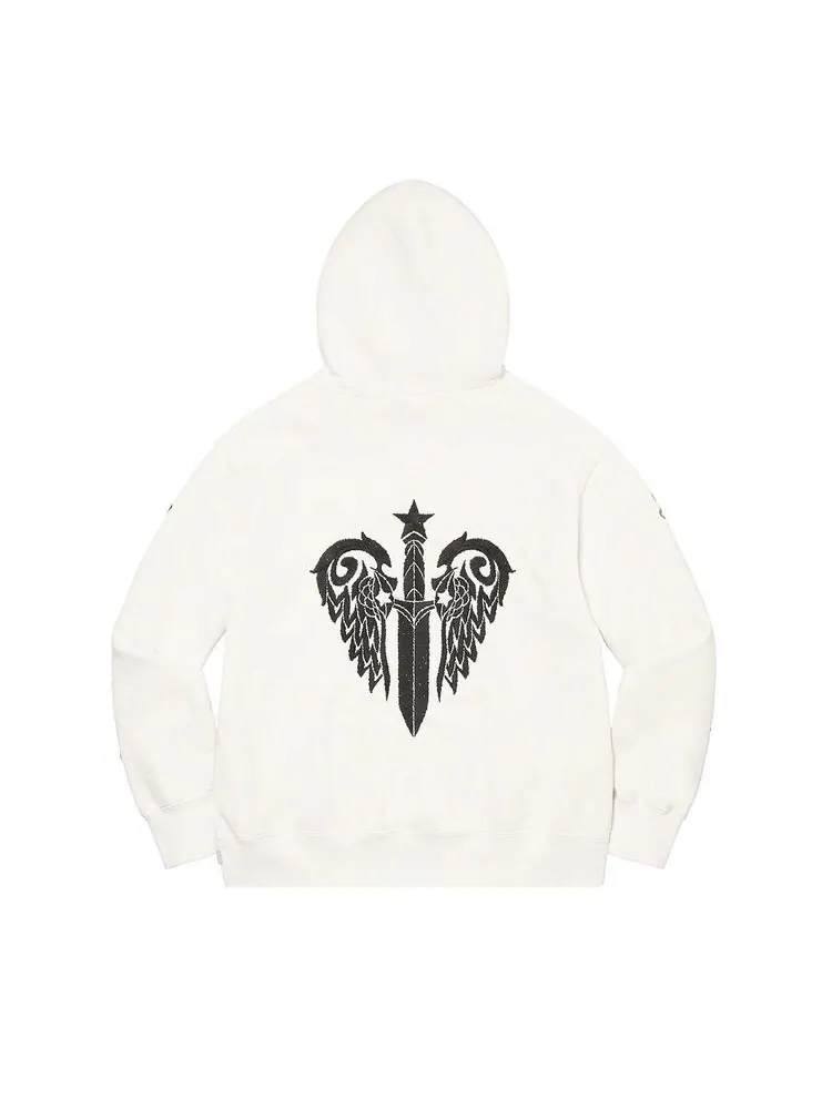 Толстовка Supreme x The Great China Wall Sword Hooded Sweatshirt White — изображение 2 из 2, белый