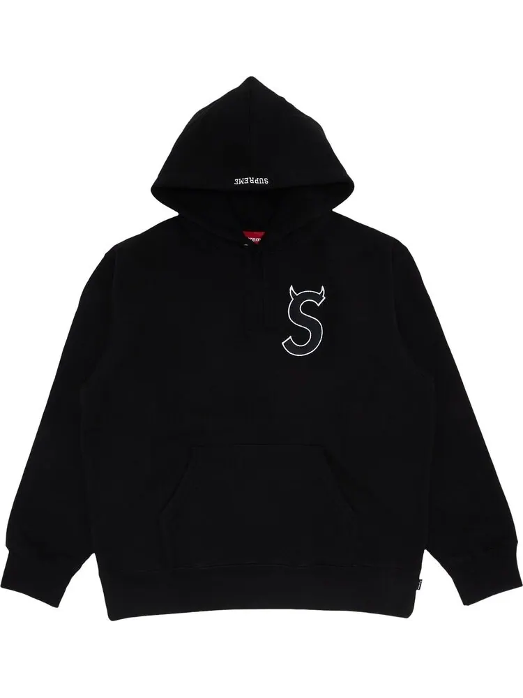 Толстовка Supreme S Logo Hooded Sweatshirt 'Black' — изображение 1 из 3, черный