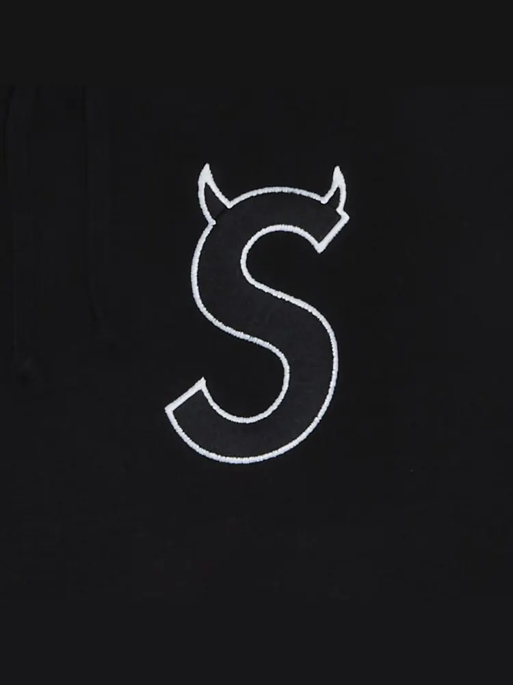 Толстовка Supreme S Logo Hooded Sweatshirt 'Black' — изображение 3 из 3, черный