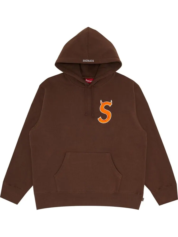 Толстовка Supreme S Logo Hooded Sweatshirt 'Brown' — изображение 1 из 3, коричневый