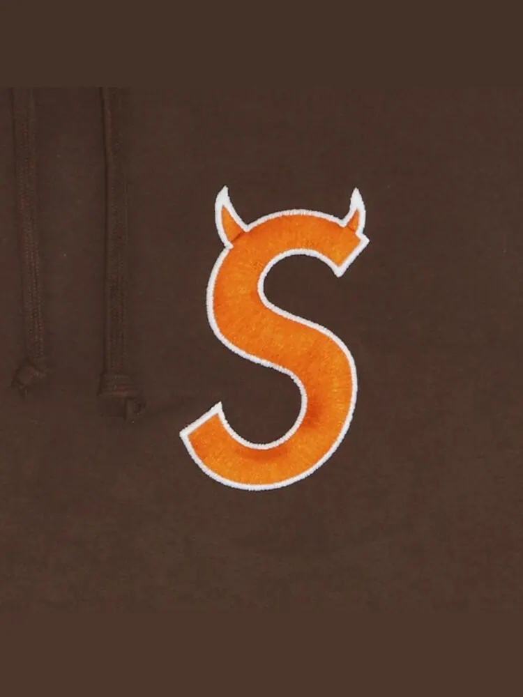 Толстовка Supreme S Logo Hooded Sweatshirt 'Brown' — изображение 3 из 3, коричневый