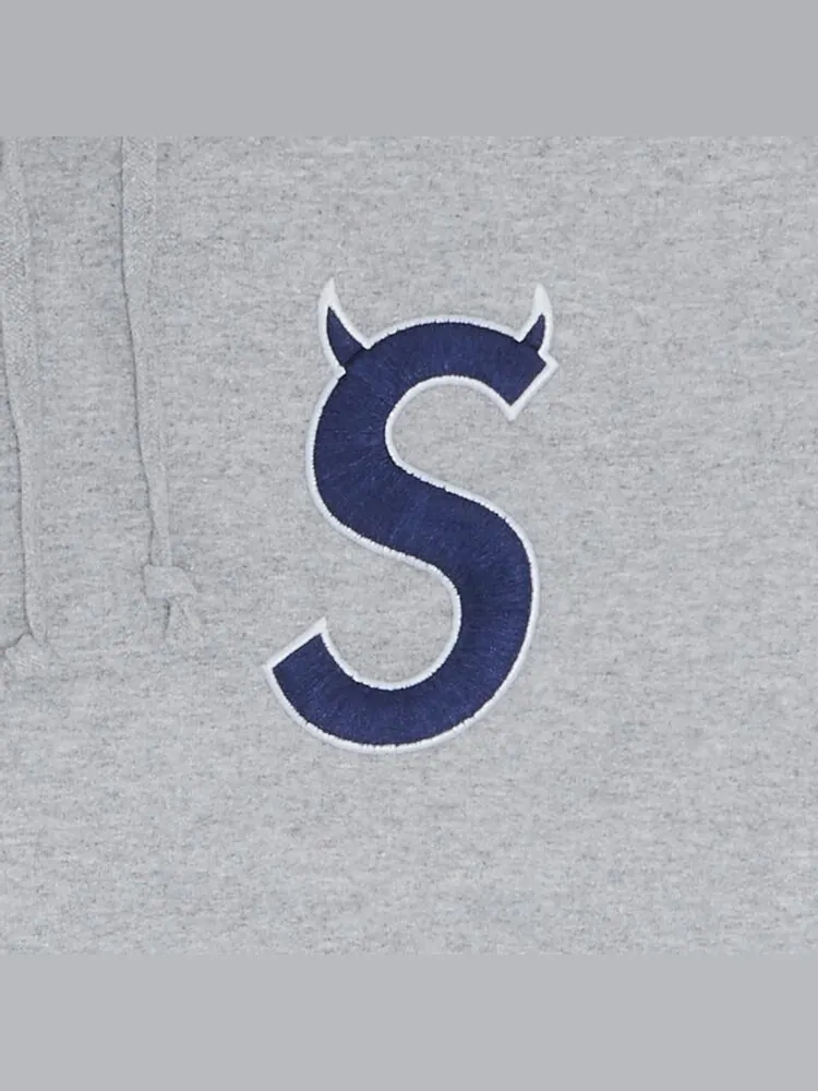 Толстовка Supreme S Logo Hooded Sweatshirt 'Heather Grey' — изображение 3 из 3, серый