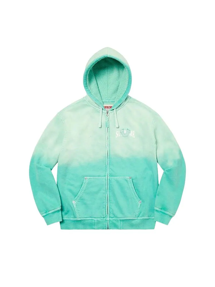 Толстовка Supreme x True Religion Zip Up Hooded Sweatshirt 'Aqua' — изображение 1 из 2, голубой