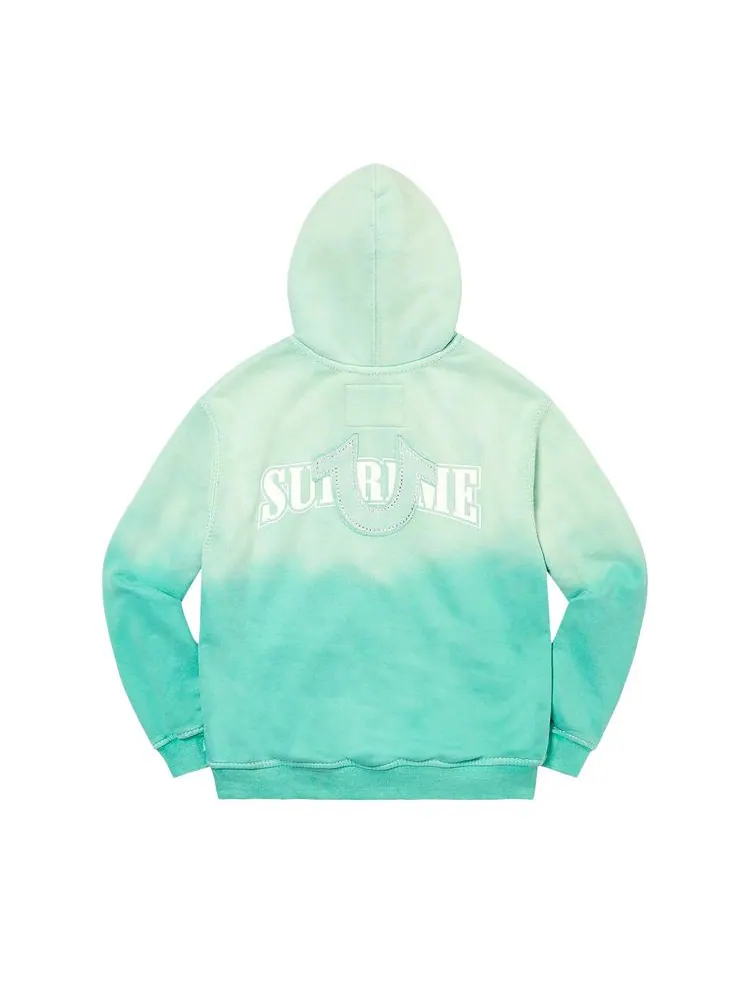 Толстовка Supreme x True Religion Zip Up Hooded Sweatshirt 'Aqua' — изображение 2 из 2, голубой