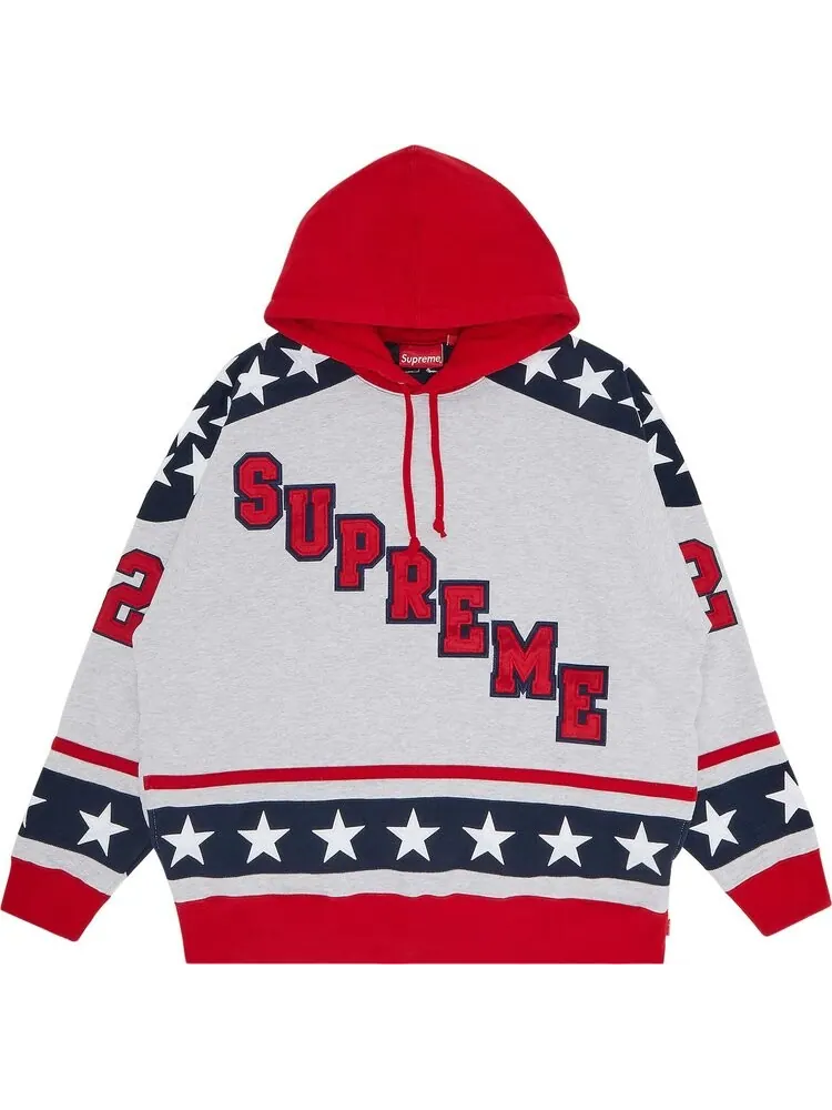 Толстовка Supreme Hockey Hooded Sweatshirt 'Ash Grey' — изображение 1 из 3, серый