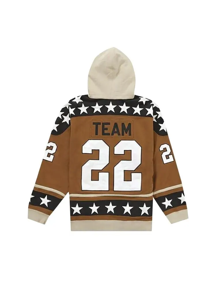Толстовка Supreme Hockey Hooded Sweatshirt Brown — изображение 2 из 2, коричневый