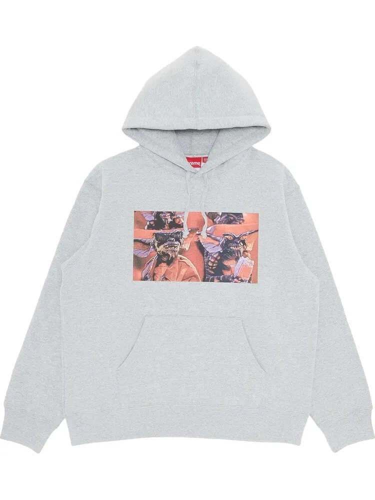 Толстовка Supreme Gremlins Hooded Sweatshirt 'Heather Grey' — изображение 1 из 3, серый