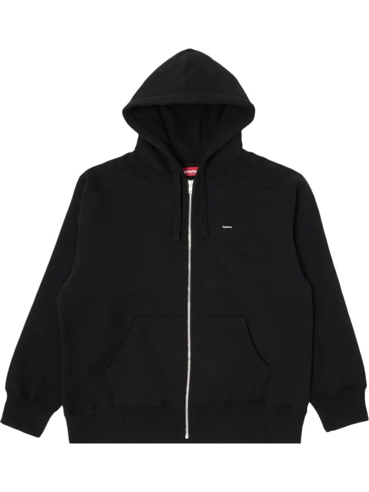 Толстовка Supreme Small Box Drawcord Zip Up Hooded Sweatshirt 'Black' — изображение 1 из 3, черный