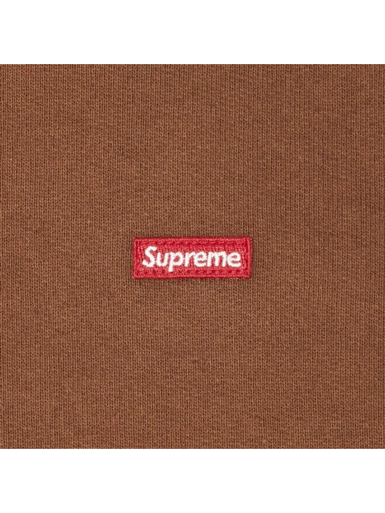 Толстовка Supreme Small Box Drawcord Zip Up Hooded Sweatshirt 'Brown' — изображение 3 из 3, коричневый