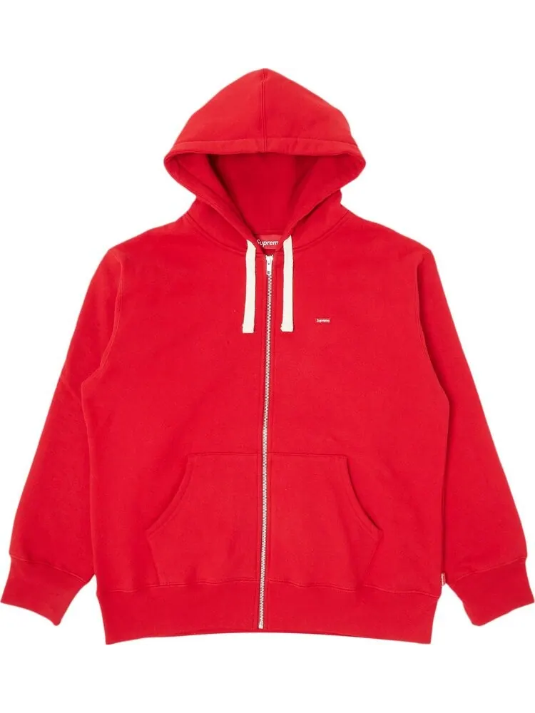 Толстовка Supreme Small Box Drawcord Zip Up Hooded Sweatshirt 'Red' — изображение 1 из 3, красный