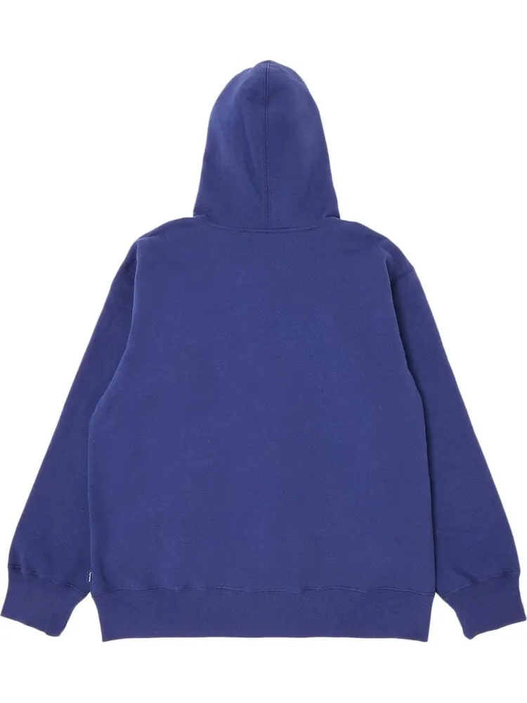 Толстовка Supreme Small Box Drawcord Zip Up Hooded Sweatshirt 'Washed Navy' — изображение 2 из 3, синий