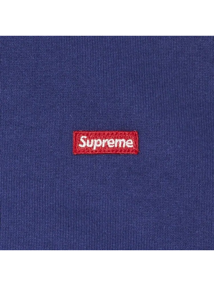 Толстовка Supreme Small Box Drawcord Zip Up Hooded Sweatshirt 'Washed Navy' — изображение 3 из 3, синий