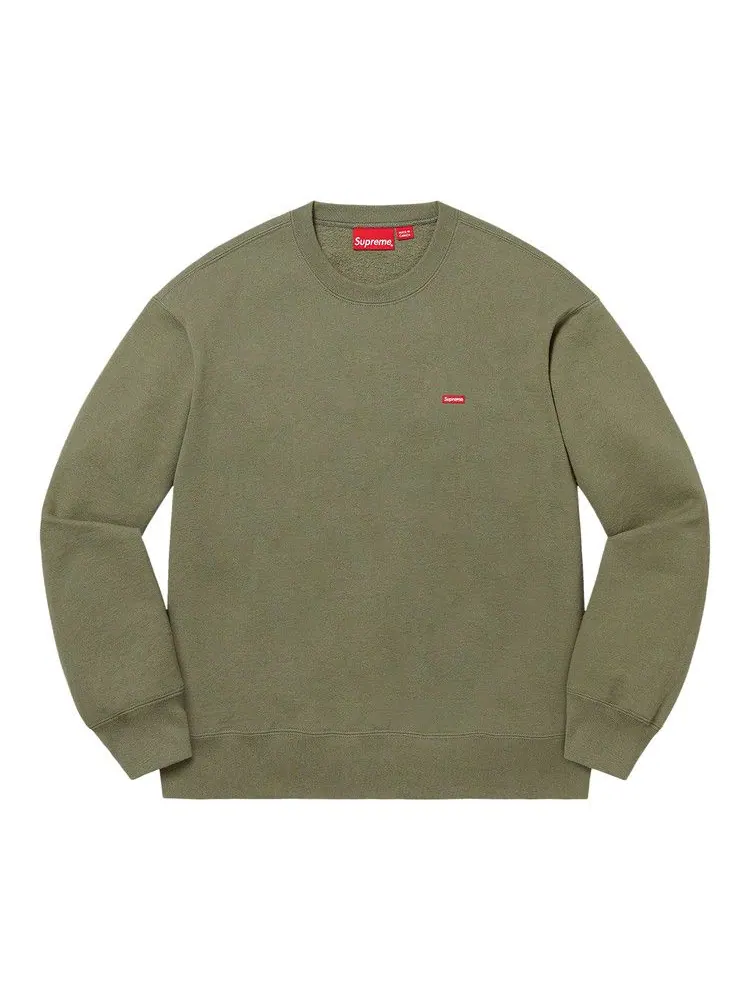 Свитер Supreme Small Box Crewneck — изображение 1 из 1, светлый оливковый