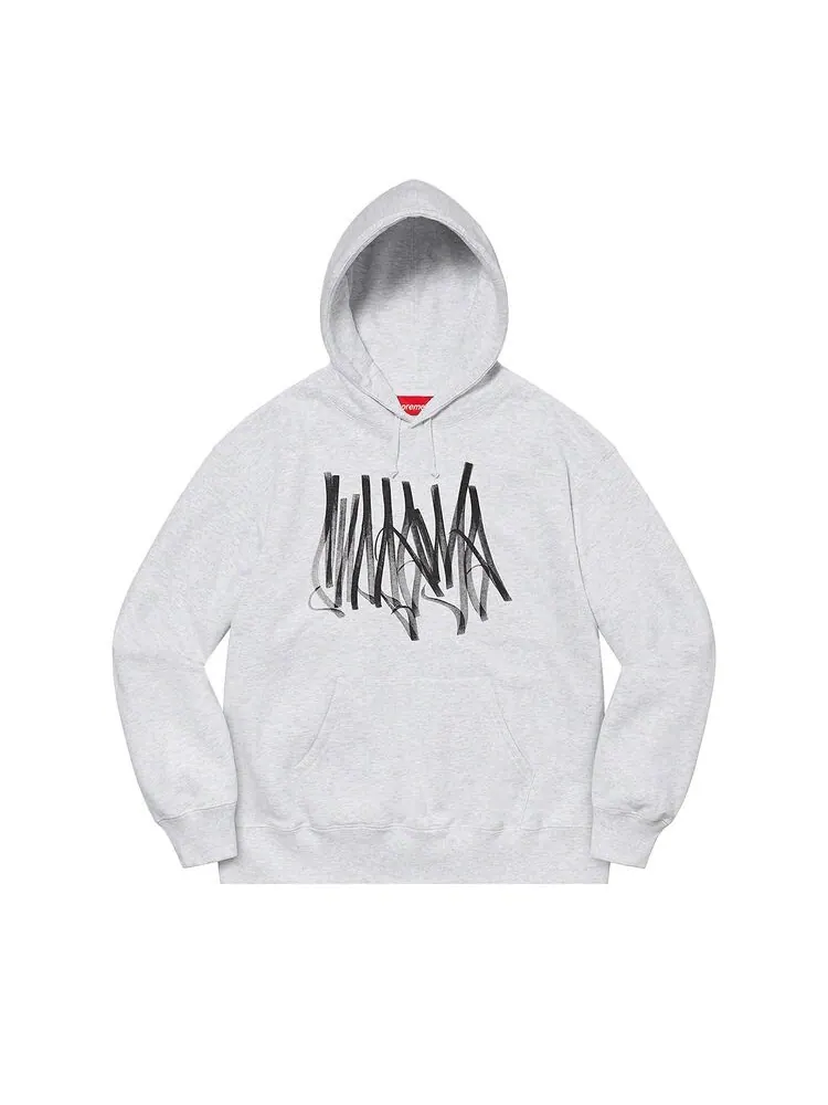 Толстовка Supreme Tag Hooded Sweatshirt Ash Grey — изображение 1 из 1, серый