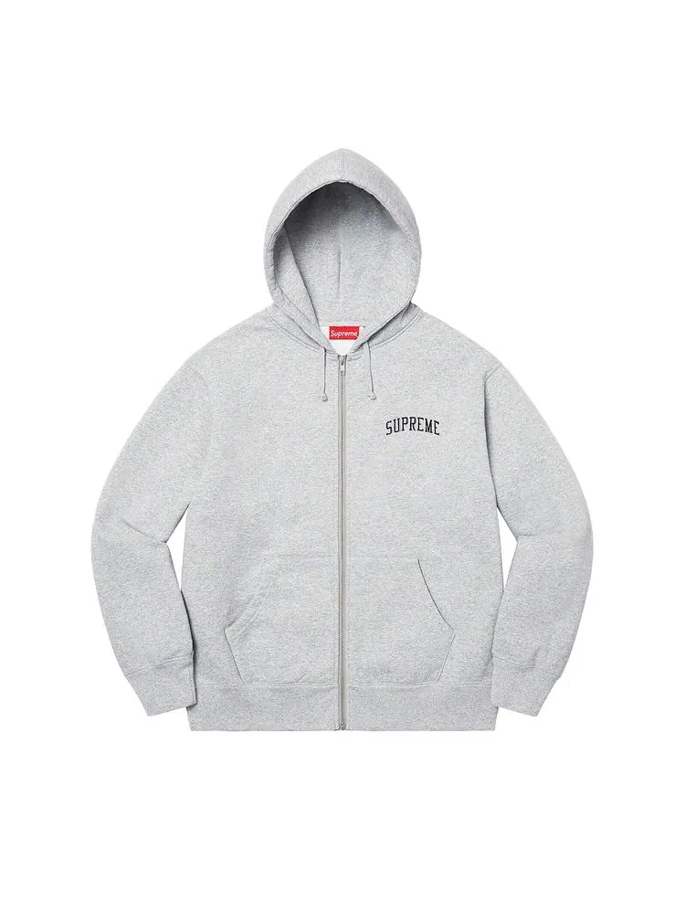 Толстовка Supreme Doughboy Zip Up Hooded Sweatshirt 'Heather Grey' — изображение 1 из 2, серый