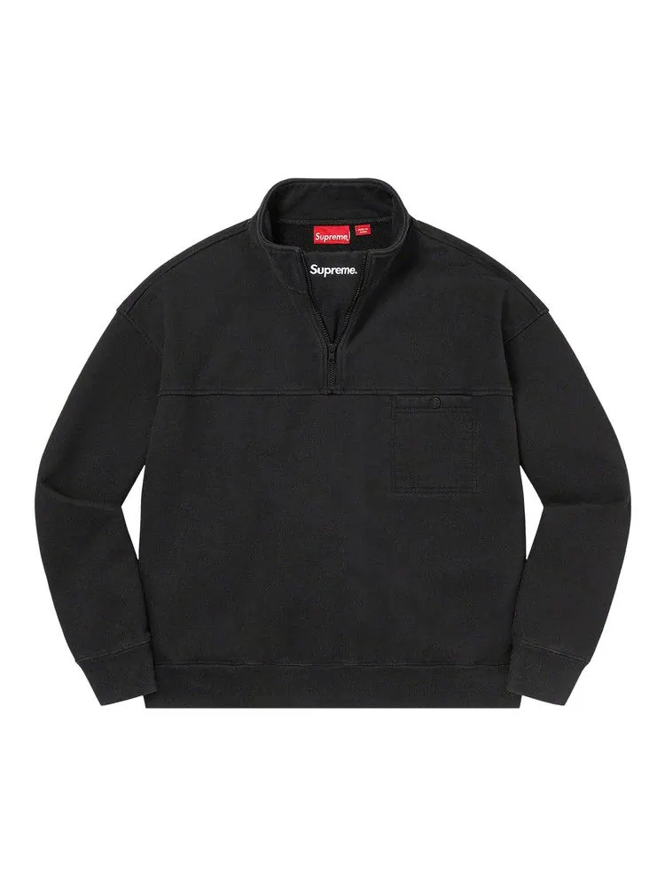 Куртка Supreme Washed Half Zip Pullover — изображение 1 из 2, черный