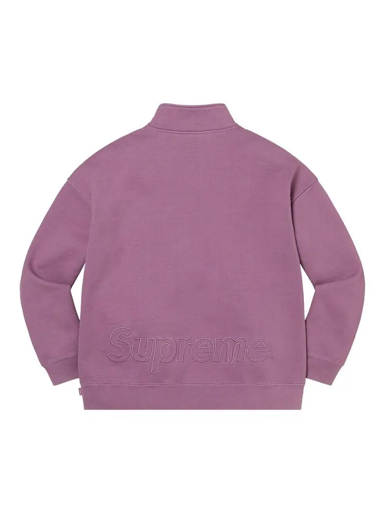 Пуловер Supreme Washed Half Zip Pullover Dusty Purple — изображение 2 из 2, фиолетовый