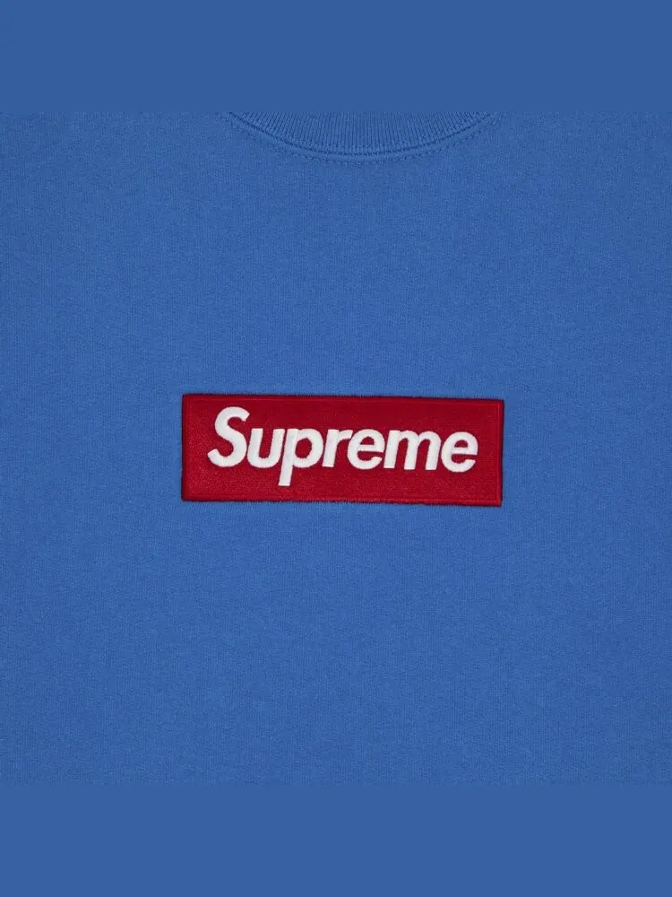 Толстовка Supreme Box Logo Crewneck 'Blue' — изображение 3 из 3, синий