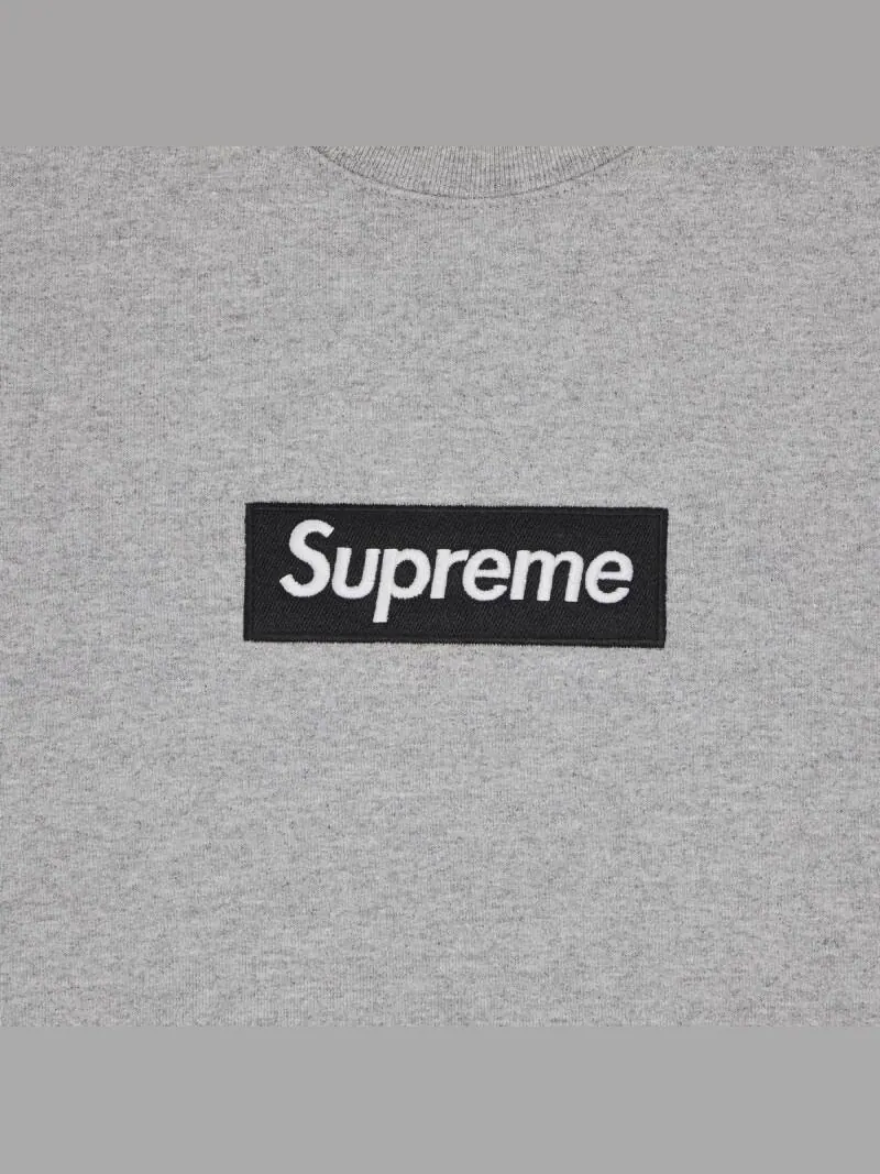 Толстовка Supreme Box logo Crewneck — изображение 3 из 3, серый