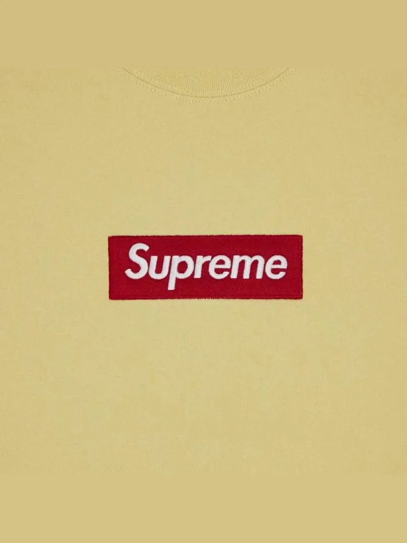 Толстовка Supreme Box Logo Crewneck — изображение 3 из 3, желтый