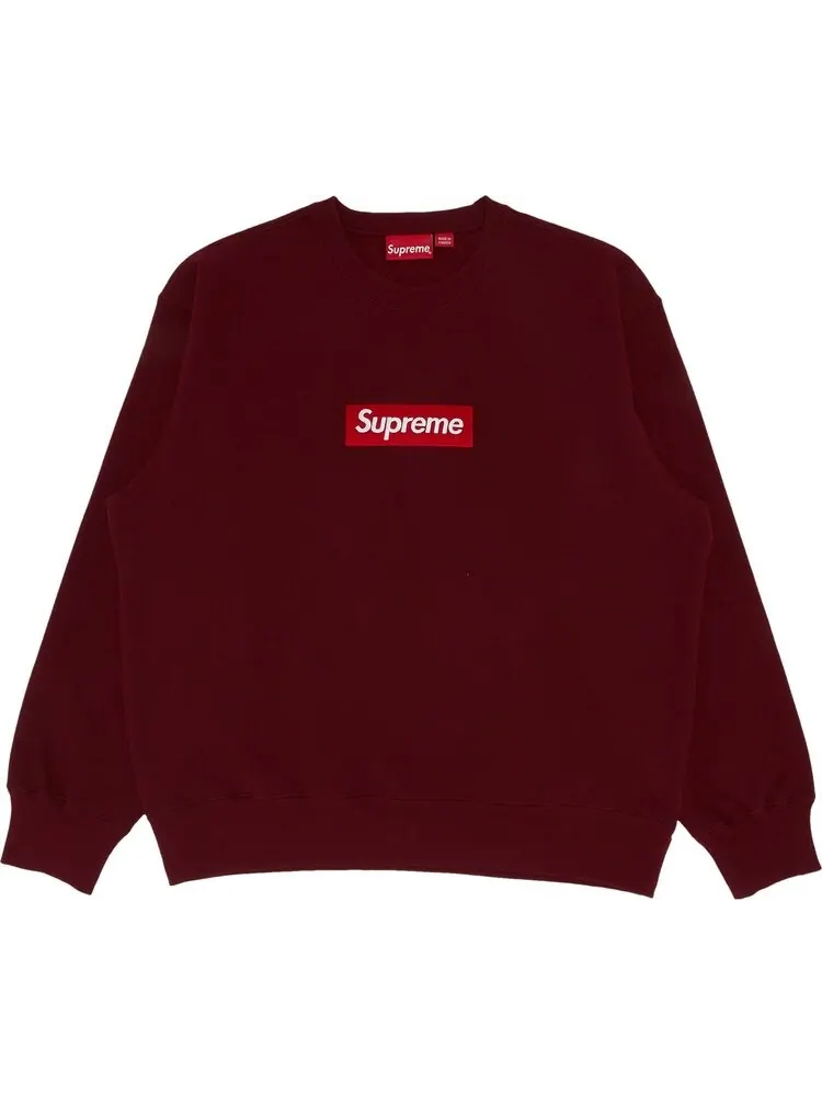 Толстовка Supreme Box Logo Crewneck 'Cardinal' — изображение 1 из 3, красный