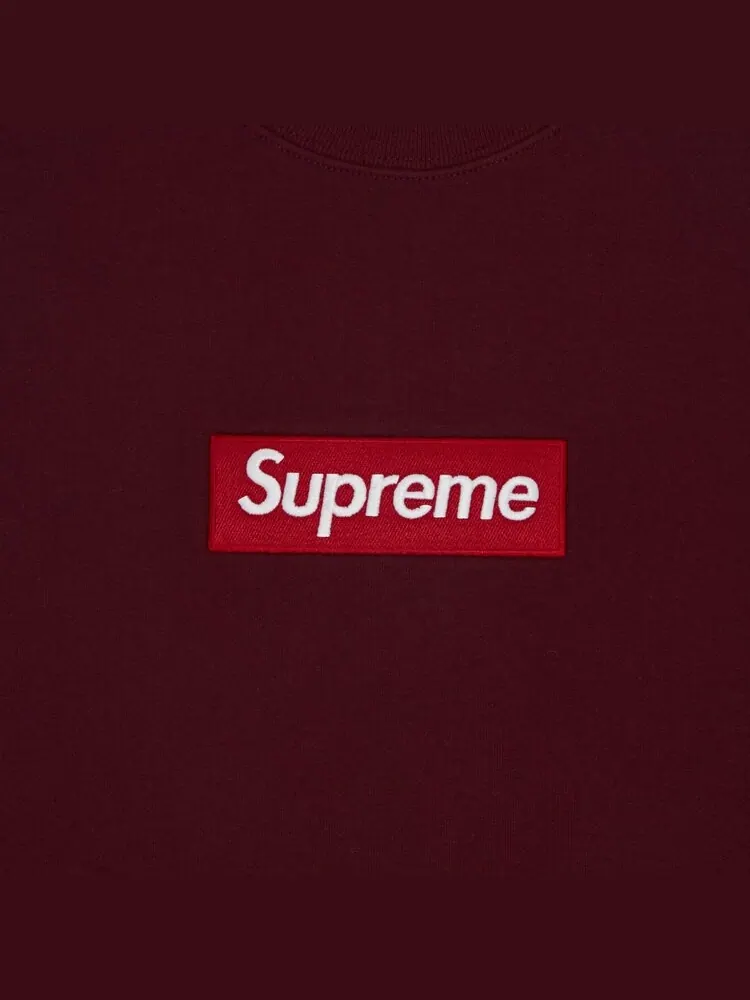 Толстовка Supreme Box Logo Crewneck 'Cardinal' — изображение 3 из 3, красный