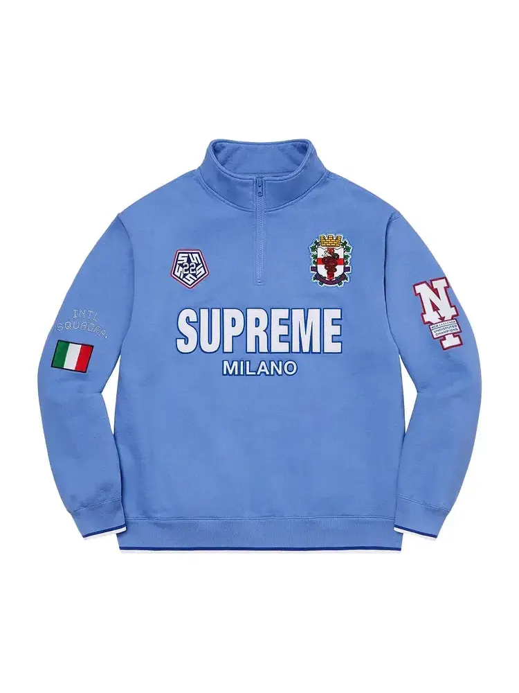 Пуловер Supreme Milano с половинной молнией — изображение 1 из 1, синий