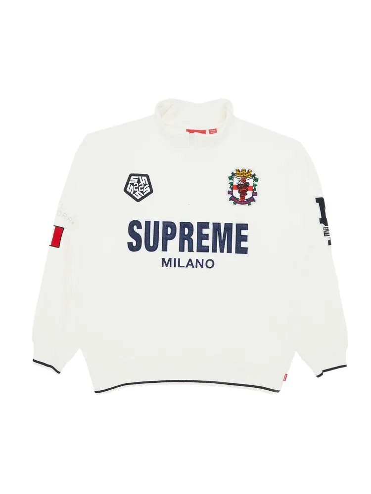 Пуловер Supreme Milano Half Zip Pullover 'White' — изображение 1 из 3, белый