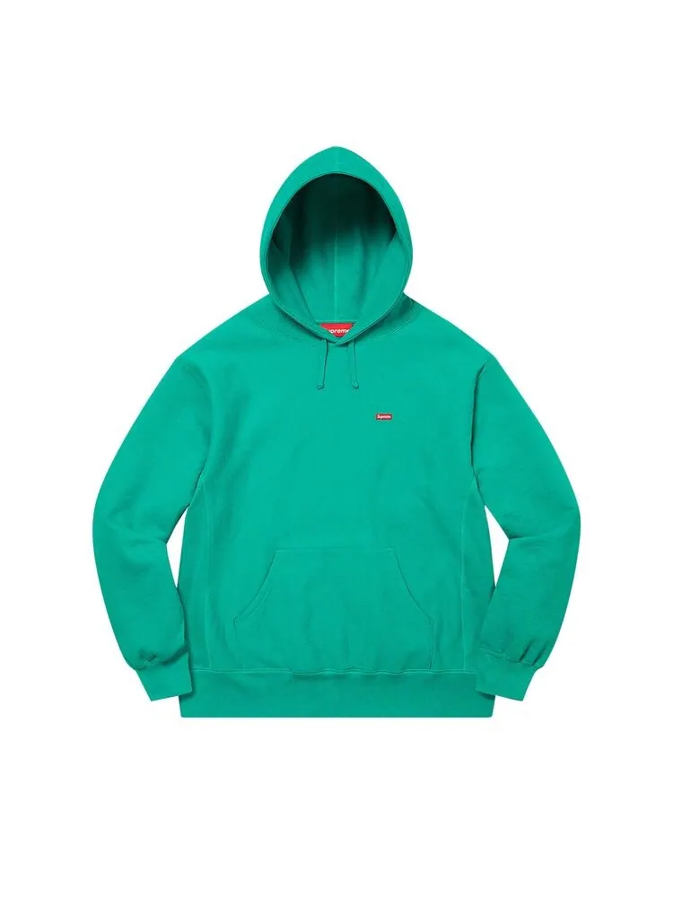 Толстовка Supreme Small Box Hooded Sweatshirt Dark Aqua — изображение 1 из 1, темный голубой