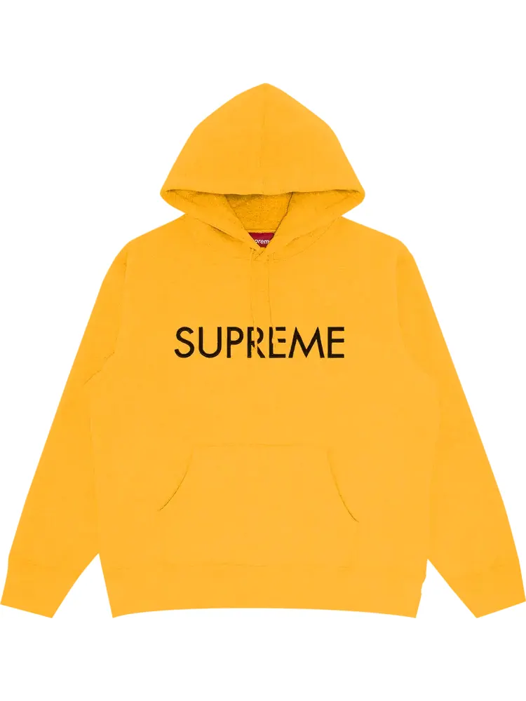 Толстовка Supreme Capital Hooded Sweatshirt 'Bright Gold' — изображение 1 из 1, желтый