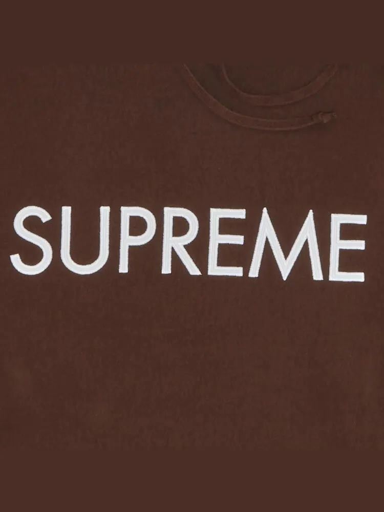 Толстовка Supreme Capital Hooded Sweatshirt 'Dark Brown' — изображение 3 из 3, коричневый
