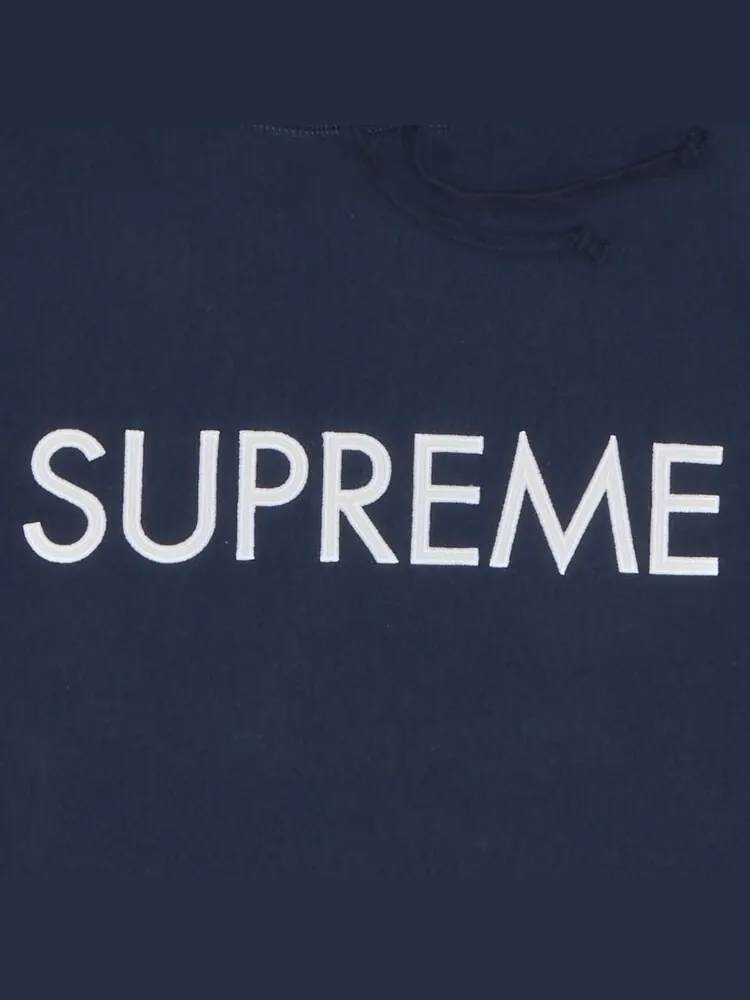 Толстовка Supreme Capital Hooded Sweatshirt 'Navy' — изображение 3 из 3, синий