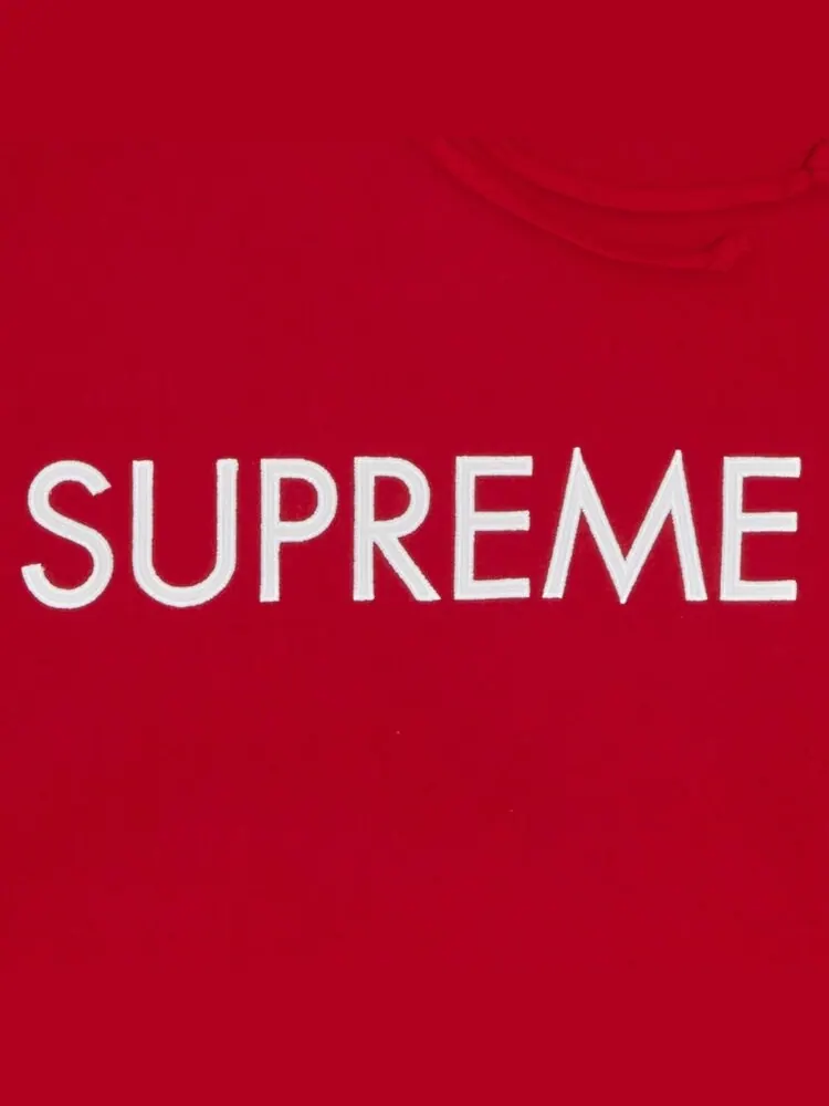 Толстовка Supreme Capital Hooded Sweatshirt 'Red' — изображение 3 из 3, красный