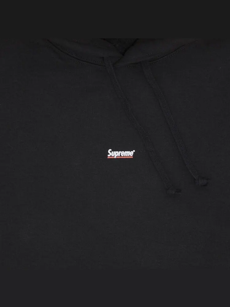 Толстовка Supreme Underline Hooded Sweatshirt 'Black' — изображение 3 из 3, черный