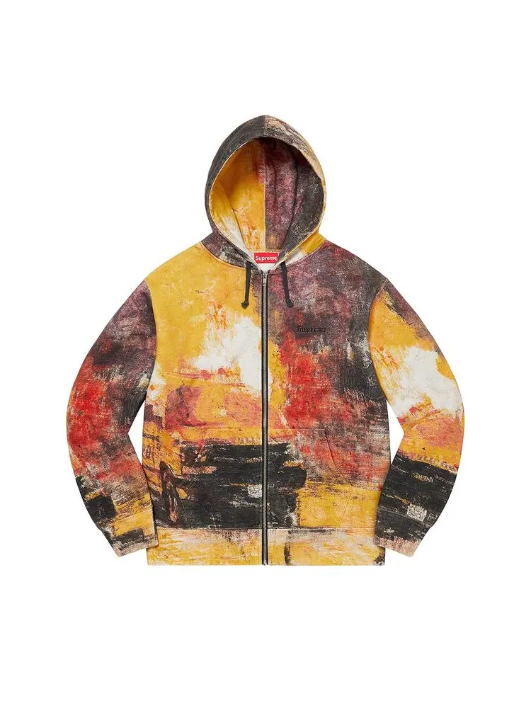 Толстовка Supreme Fire Zip Up Hooded Sweatshirt 'Multicolor' — изображение 1 из 3, мульти