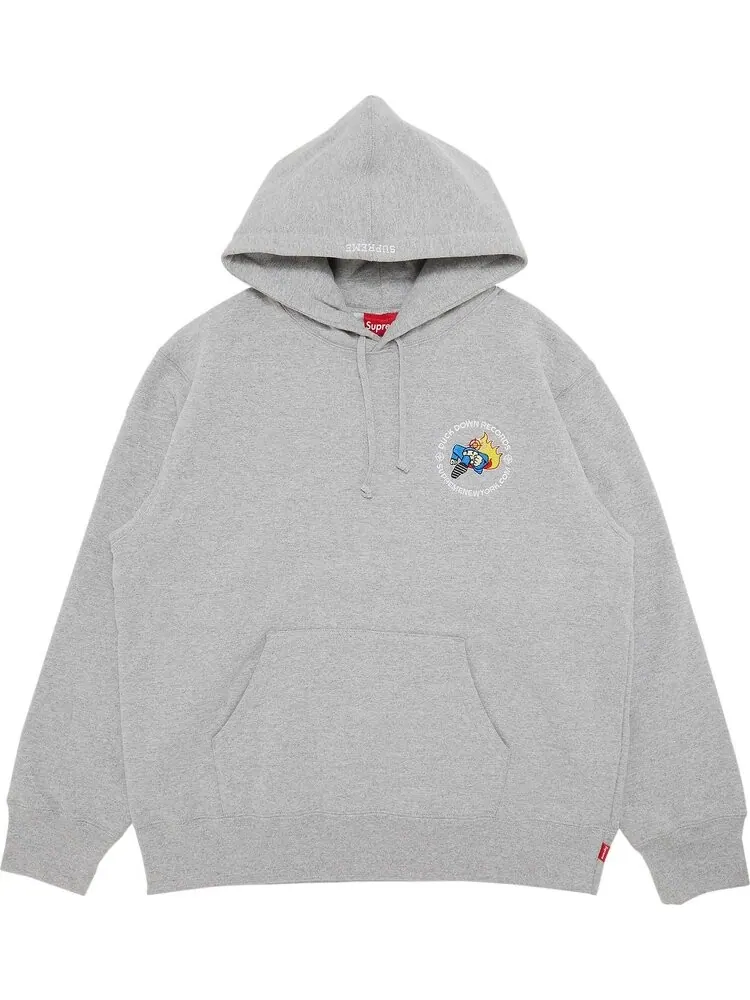 Толстовка Supreme x Duck Down Records Hooded Sweatshirt 'Heather Grey' — изображение 1 из 3, серый